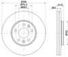 Диск гальмівний передній 8DD355122601 HELLA