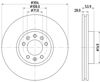 Диск гальмівний передній 8DD355125411 HELLA