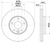 Диск гальмівний передній 8DD355126561 HELLA