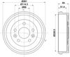 Барабан гальмівний задній 8DT355303151 HELLA