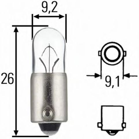 Лампочка 4 w 12v з цоколем 1-контакт (габаріти, освітлення ) 8GP002067121