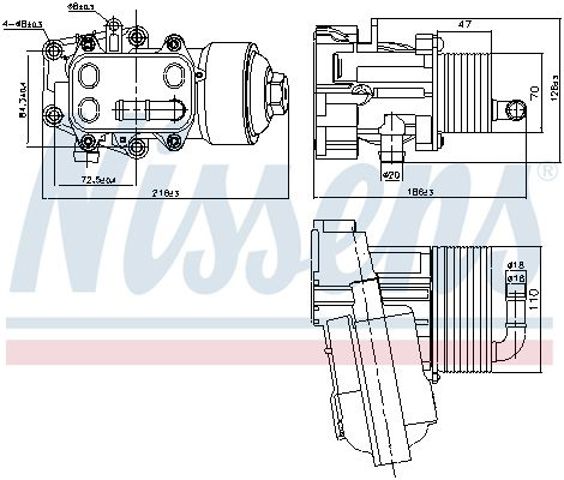 Корпус масляного фільтра 91315 NISSENS