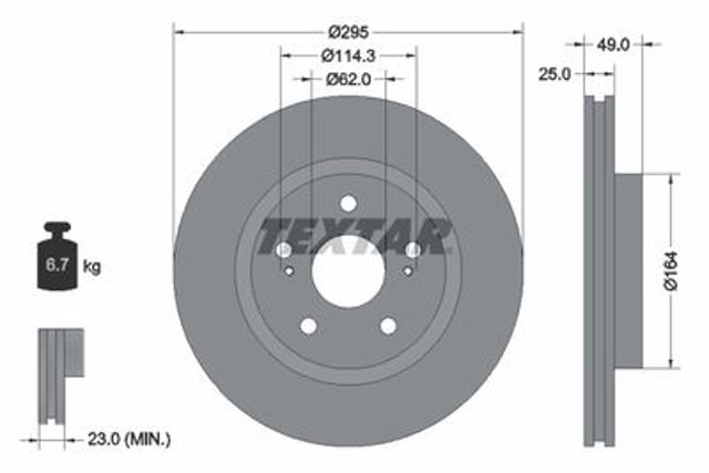 Гальмівний диск передній suzuki grand vitara ii (2005->) 92156503