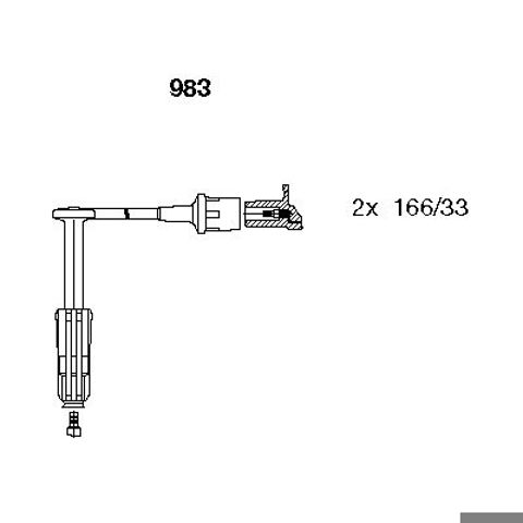 Комплект проводов зажигания 983