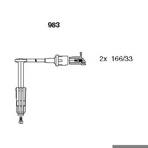 Комплект проводов зажигания 983