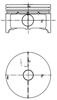 Поршень в комплекті на 1 циліндр, 2-й ремонт (+0,50) 99456720 KOLBENSCHMIDT