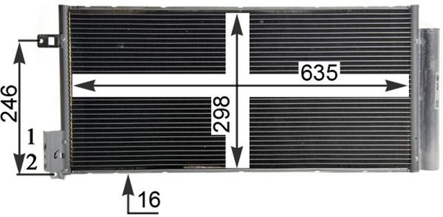 Конденсатор системи охолодження системи AC505001S MAHLE
