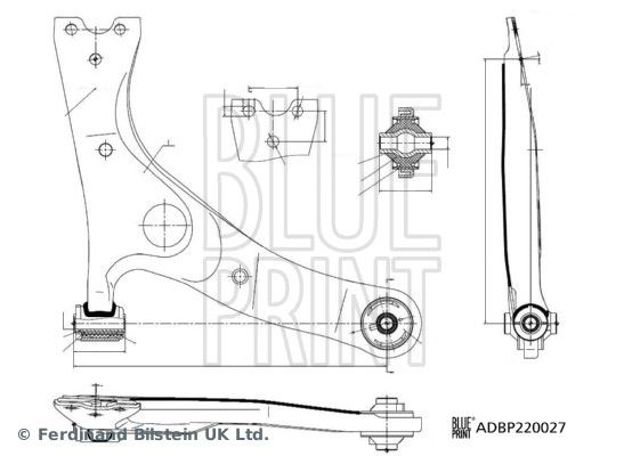 Правий важіль передній нижній підвіски ADBP860200 BLUE PRINT