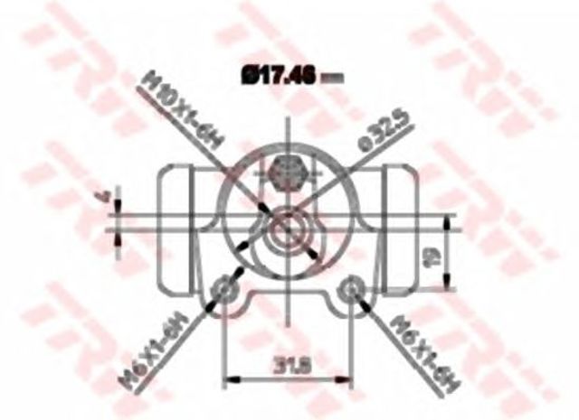 Гальмівний циліндр колісний logan 04-/sandero 08- (bosch) BWA129