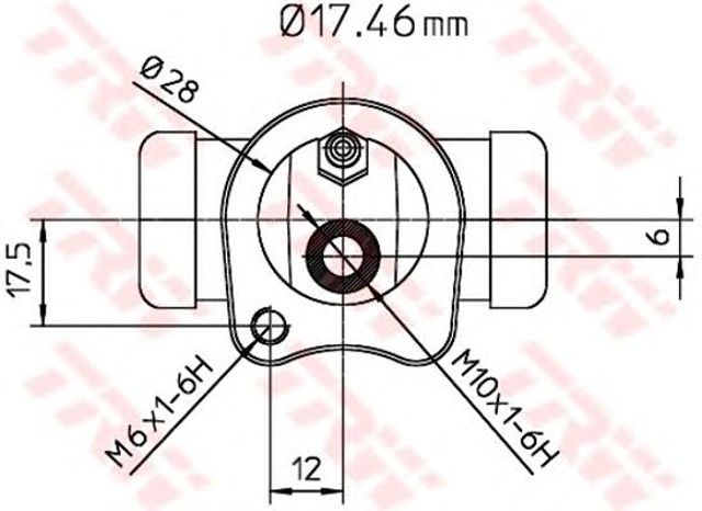 Trw opel робочий гальмівний циліндр astra f 91-97 BWC115