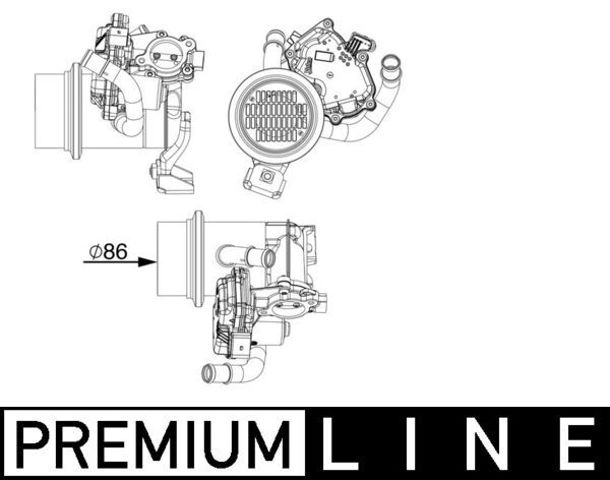Радіатор системи рециркуляції ОГ CE18000P MAHLE