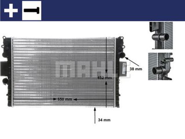 Nissens iveco радіатор охолодження двиг, daily iii 02- (650x455x34) CR 1551 000S