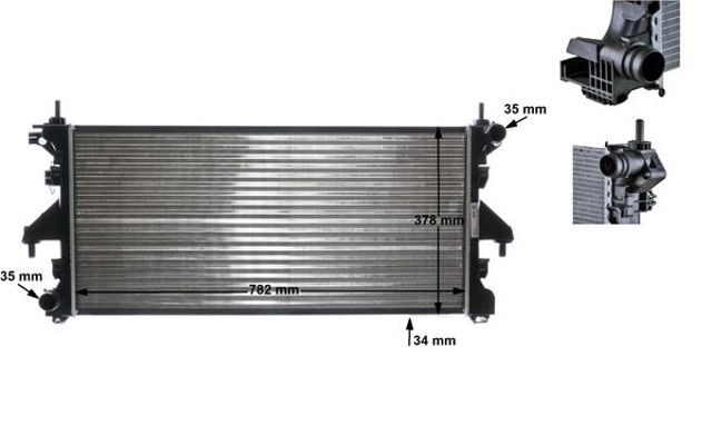 Радіатор охолодження двигуна CR886000S MAHLE