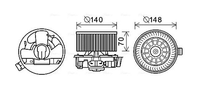 Вентилятор грубки DA8010 AVA