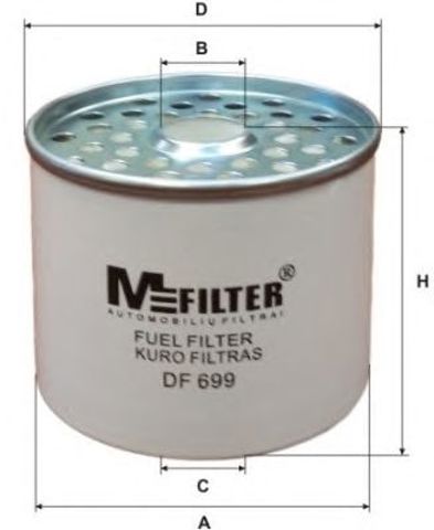 Фільтр паливний дизель, змінний елемент DF 699