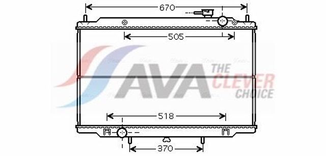 Радіатор двигуна DN2266 AVA