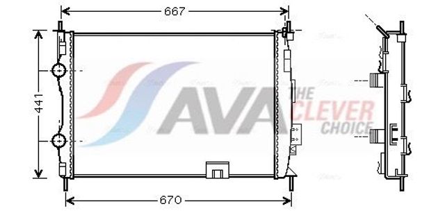 Радіатор водяний DNA2280 AVA