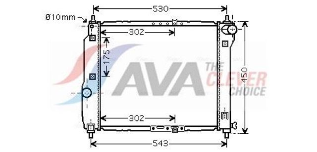 Радіатор основний DWA2066 AVA