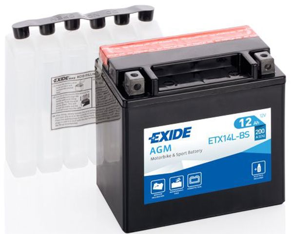 Акумуляторна батарея, АКБ ETX14LBS EXIDE