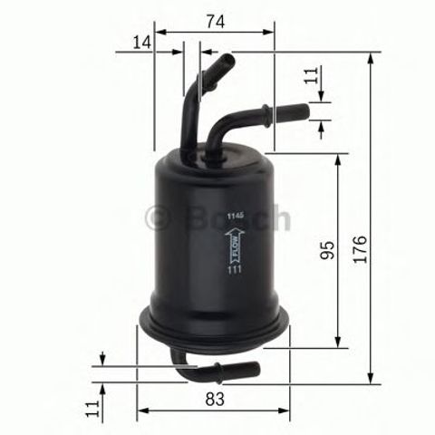 Bosch f3012 фільтр паливний audi a4/a6/a8/r8 2,0-4,2fsi/tfsi 04-, F 026 403 012