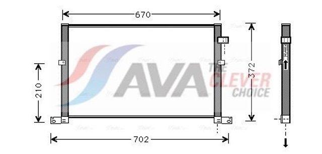 Радіатор охолодження кондиціонера FD5334 AVA