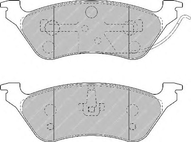 Комплект гальмівних колодок з 4 шт, дисків FDB1475