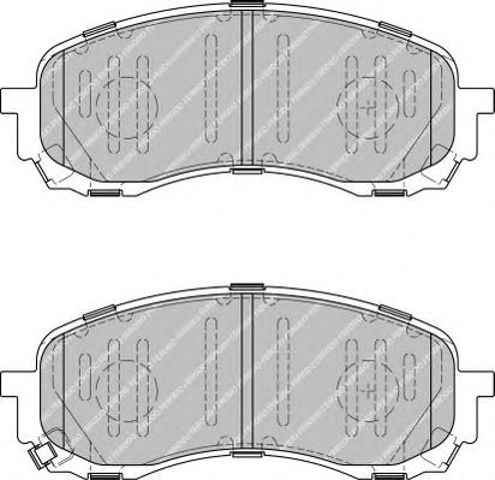 Комплект гальмівних колодок з 4 шт, дисків FDB1863