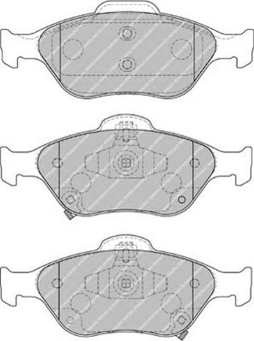 Комплект гальмівних колодок з 4 шт. дисків FDB1890