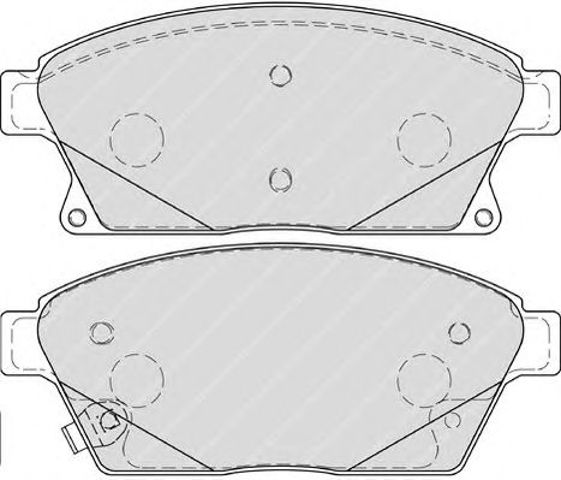 Комплект гальмівних колодок з 4 шт, дисків FDB4264