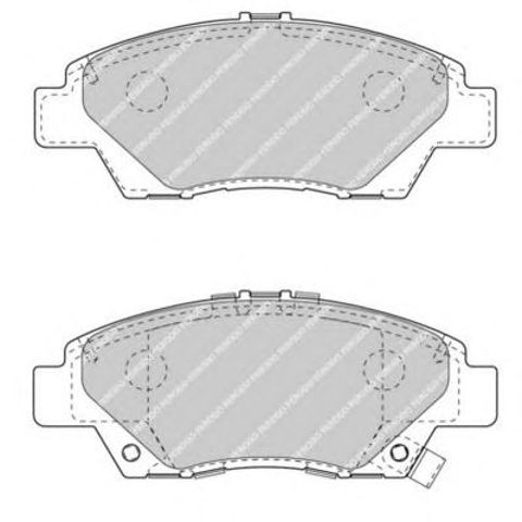 Комплект гальмівних колодок з 4 шт, дисків FDB4404
