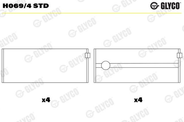 Підшипник ковзання клонували H0694STD GLYCO