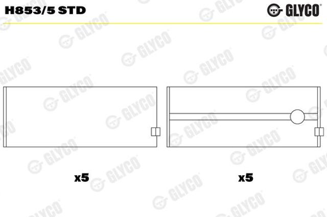 Підшипник ковзання клонували H8535STD GLYCO