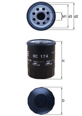 Маслофільтр HC174 MAHLE