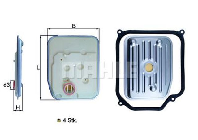 Фільтр коробки автомат HX147KIT1 MAHLE
