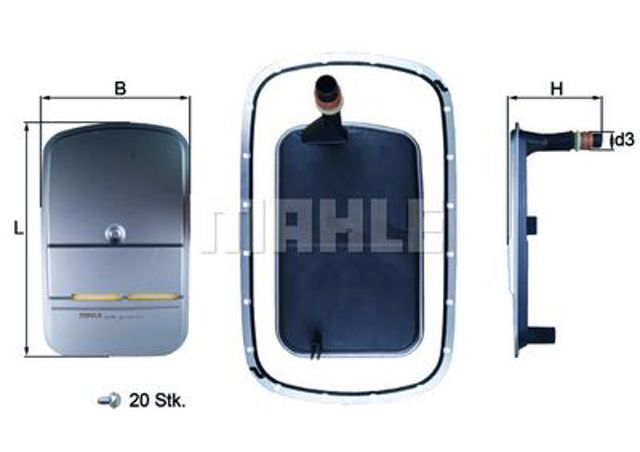 Фільтр коробки автомат HX159KIT MAHLE