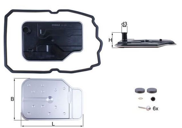 Фільтр для автомат коробки HX230KIT MAHLE