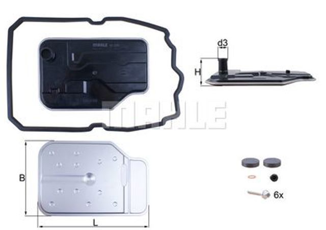 Масло і фільтр в коробку автомат  HX230KIT MAHLE