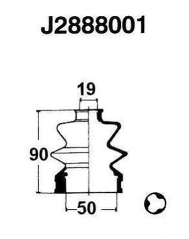 Пильовик шруса внутрішній (тришип) J2888001