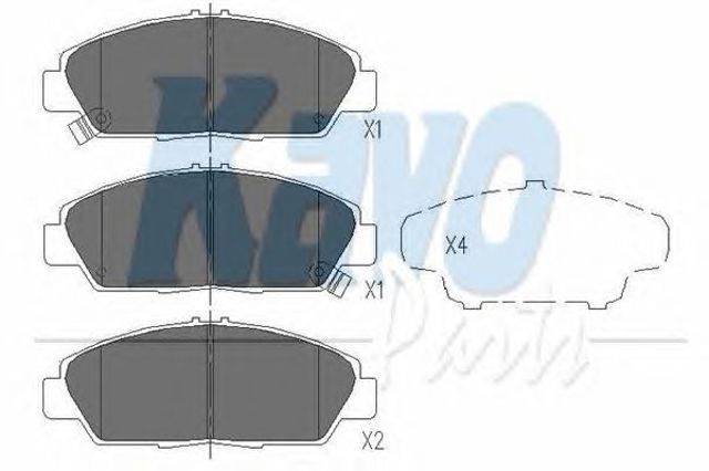 Kavo parts honda гальмівні колодки передн,accord 2,0,2, 90-5/93,1,8i 5/93- KBP2005