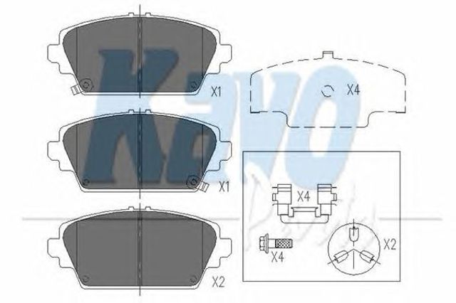 Гальмівні колодки KBP2012 KAVO PARTS