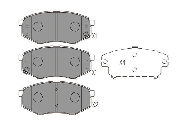 Колодки передні KBP4025 KAVO PARTS