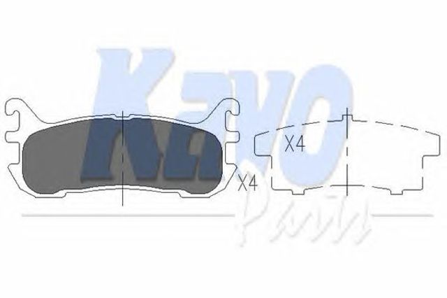 Kavo parts mazda гальмівні колодки задн.mx-5 ii 94- KBP4540