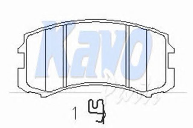 Колодки передні KBP5537 KAVO PARTS