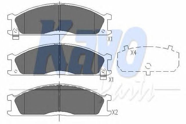 Колодки передні KBP6503 KAVO PARTS