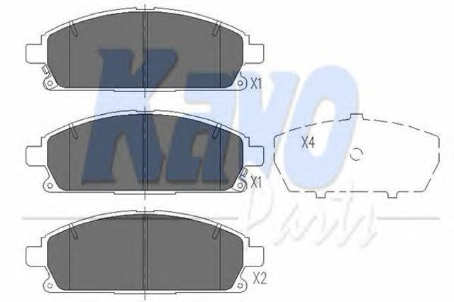 Колодки передні KBP6515 KAVO PARTS