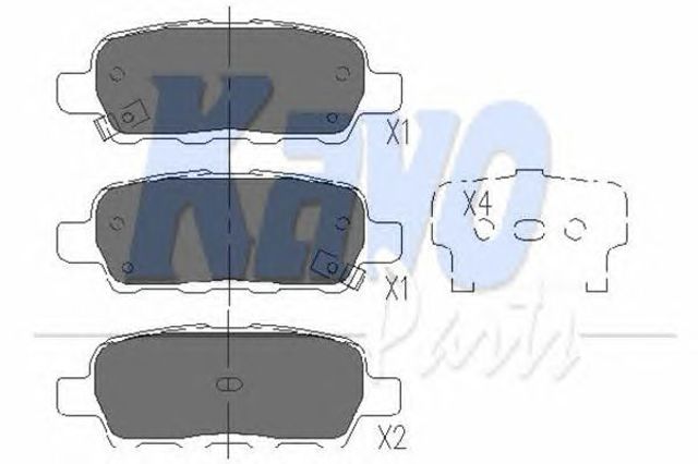 Колодки гальмові задні, дискові KBP6517 KAVO PARTS