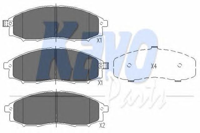 Колодки гальмівні дискові комплект KBP6518 KAVO PARTS