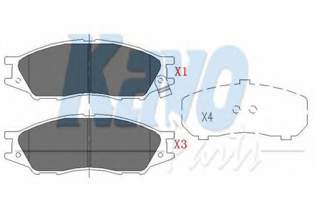 Колодки гальмівні дискові комплект KBP6577 KAVO PARTS