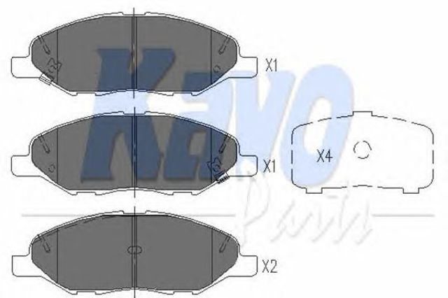 Тормозні колодки KBP6578 KAVO PARTS