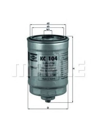 Фільтр паливний дизель KC104